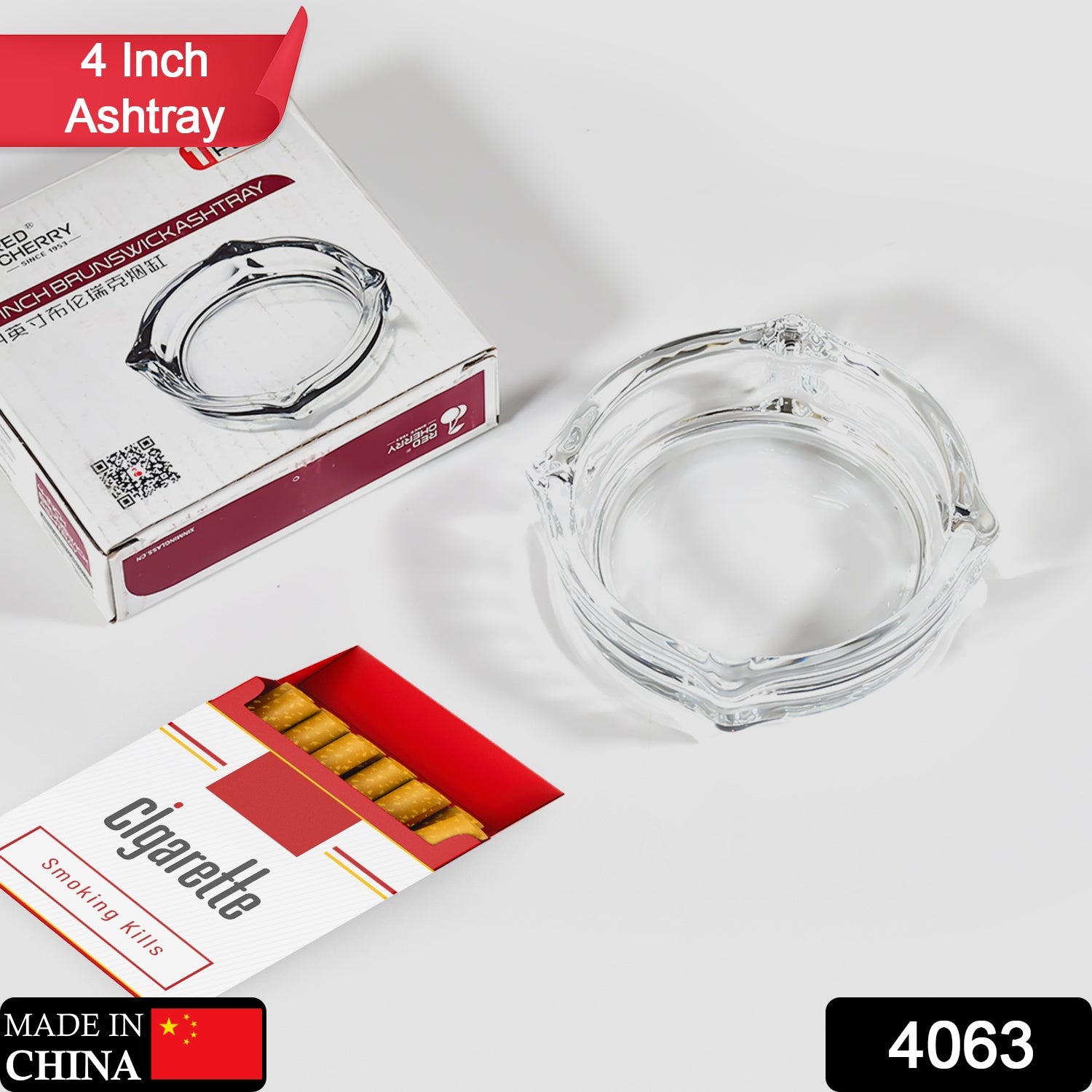 4063 Glass Brunswick Crystal Quality Cigar Cigarette Ashtray Round Tabletop for Home Office Indoor Outdoor Home Decor DeoDap 4063 Glass Brunswick Crystal Quality Cigar Cigarette Ashtray Round Tabletop for Home Office Indoor Outdoor Home Decor DeoDap